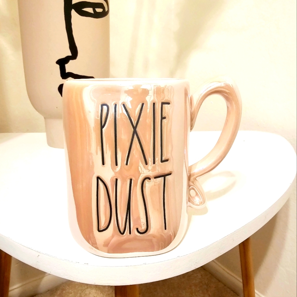 Rae Dunn Tinkerbell “Pixie Dust” Iridescent Mug (Pink)